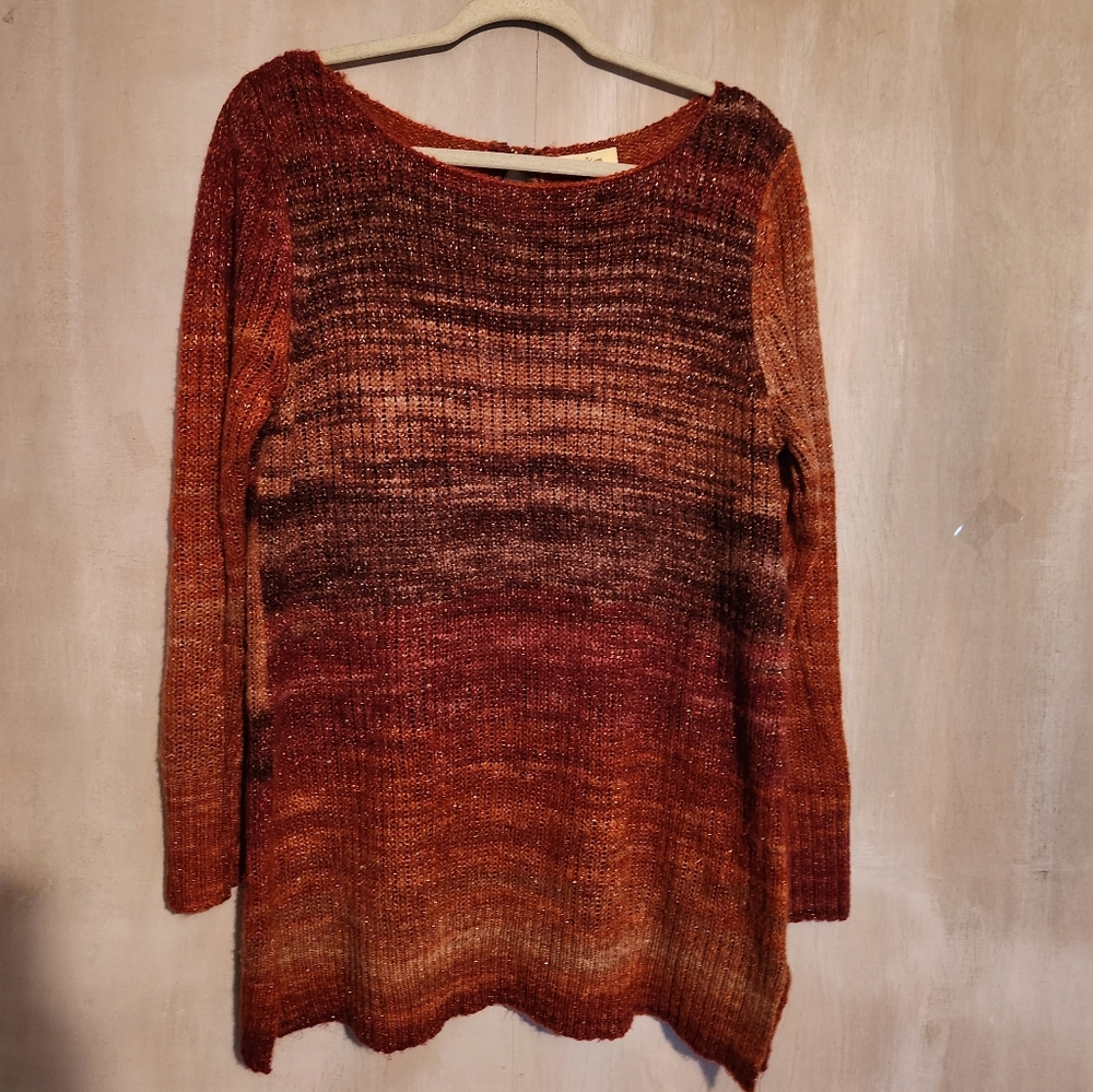 Multicolor Sweater w/ Gold Sparkles